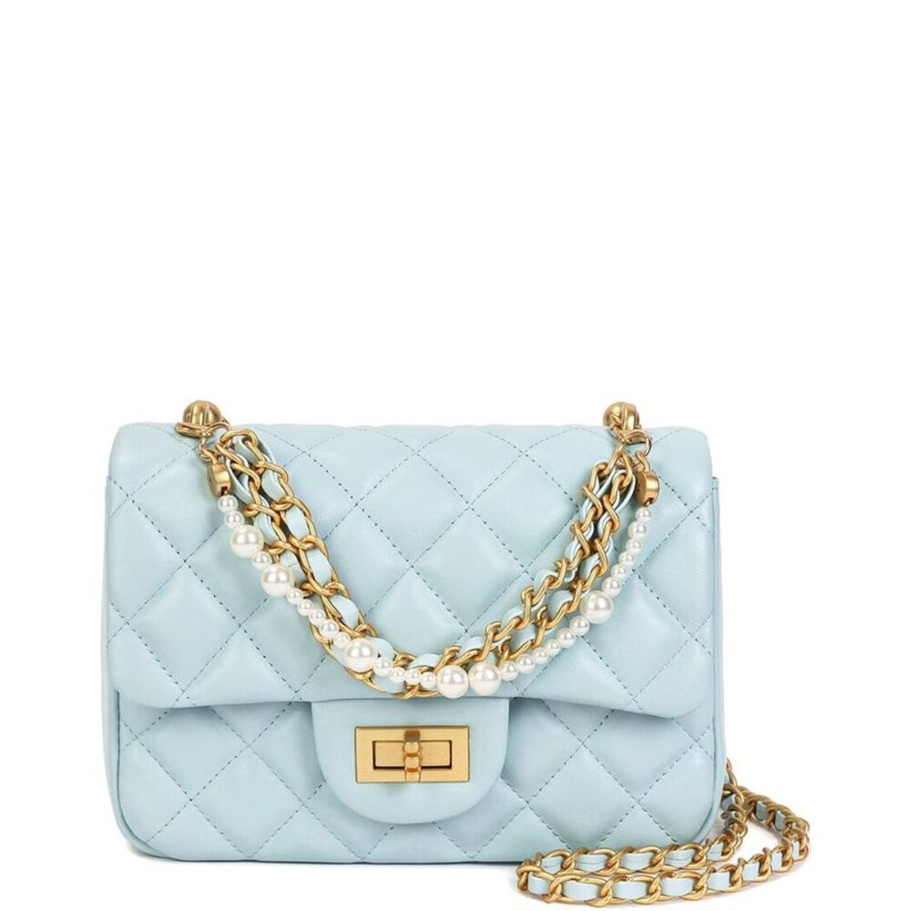Tiffany & Fred Paris Quilted Sheepskin Leather Crossbody